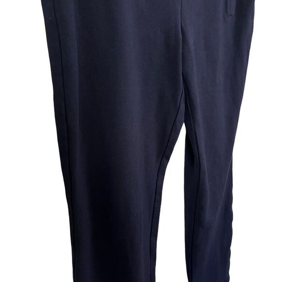 Chicos Womens Navy Ponte Knit Stretch Pull On Tapered Leg Ankle Pants sz 1 /M - Picture 3 of 16